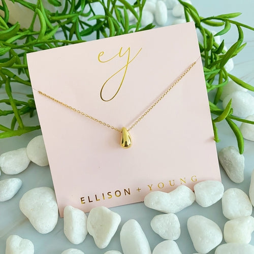 Mini Teardrop Gold Pendant Necklace