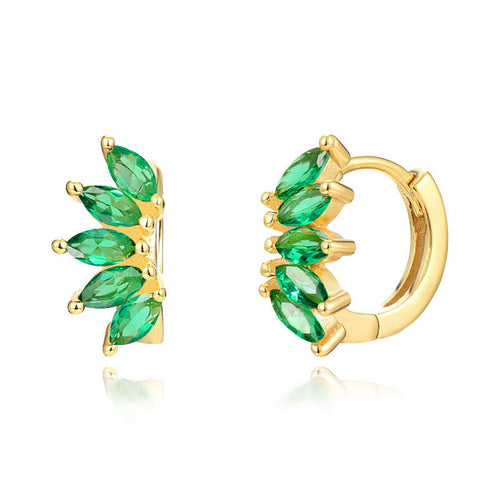 Marquise Zircon Wave Earrings