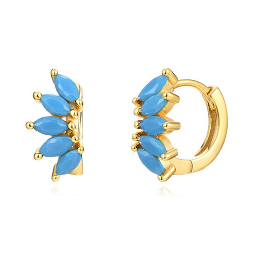 Marquise Zircon Wave Earrings