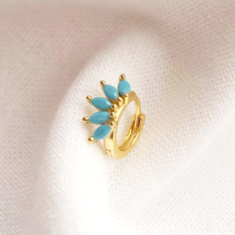 Marquise Zircon Wave Earrings