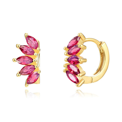 Marquise Zircon Wave Earrings