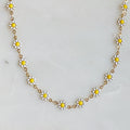 All Around Daisy Necklace – 18K Gold Plated Stainless Steel