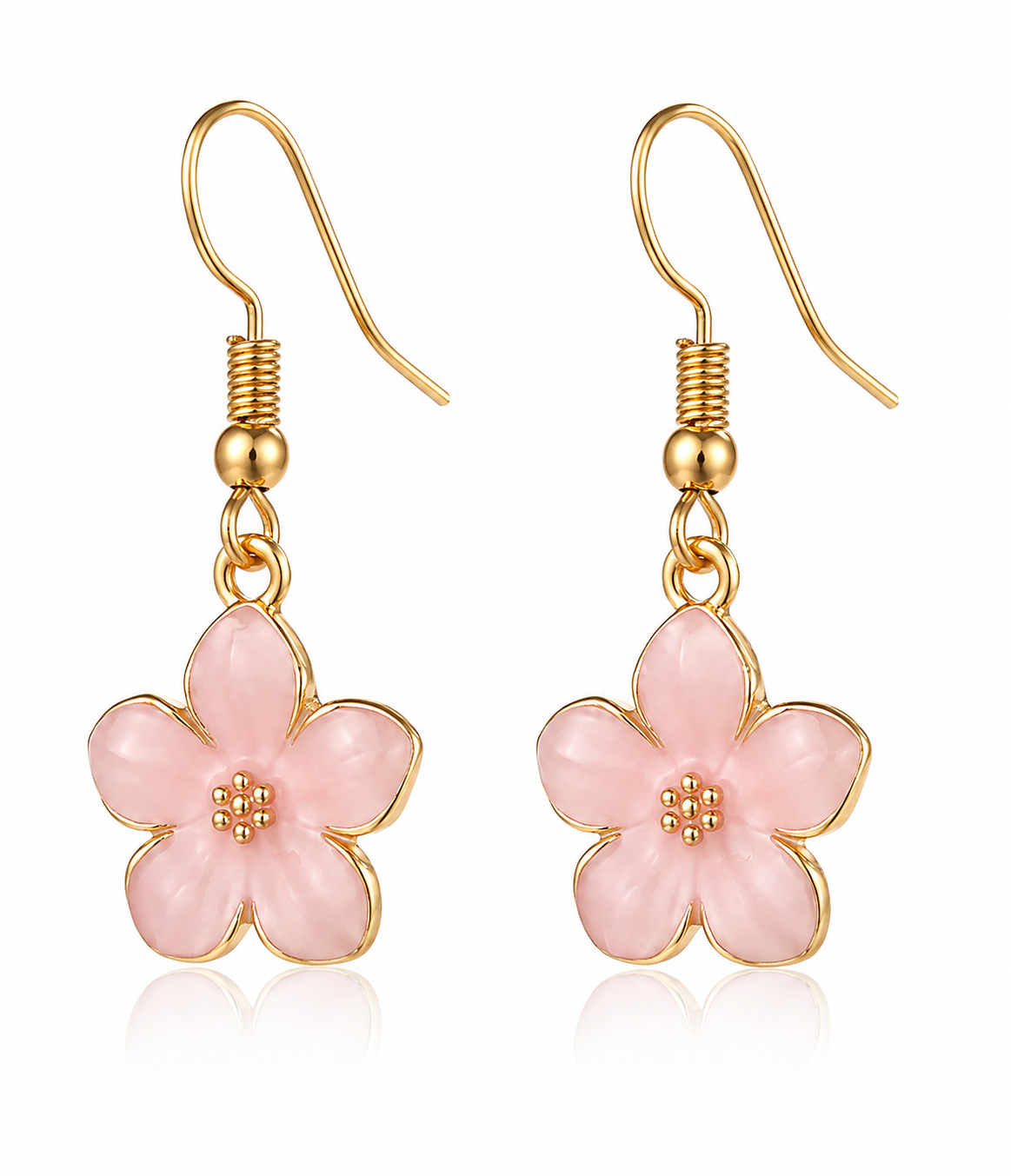 Epoxy Flower Dangle Earrings
