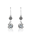 Sterling Silver Apple Filigree Dangle Earrings – Gemstone Choice
