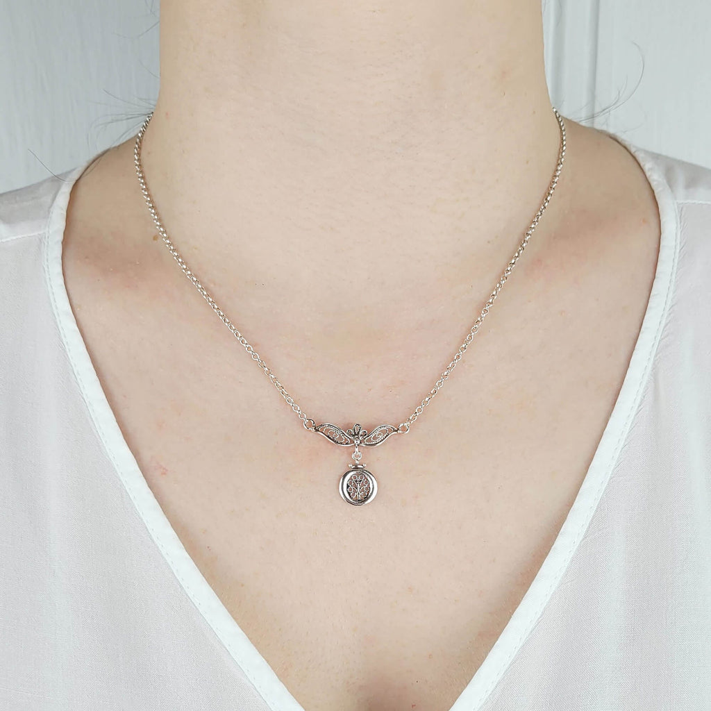 Sterling Silver Tree of Life Filigree Choker Necklace