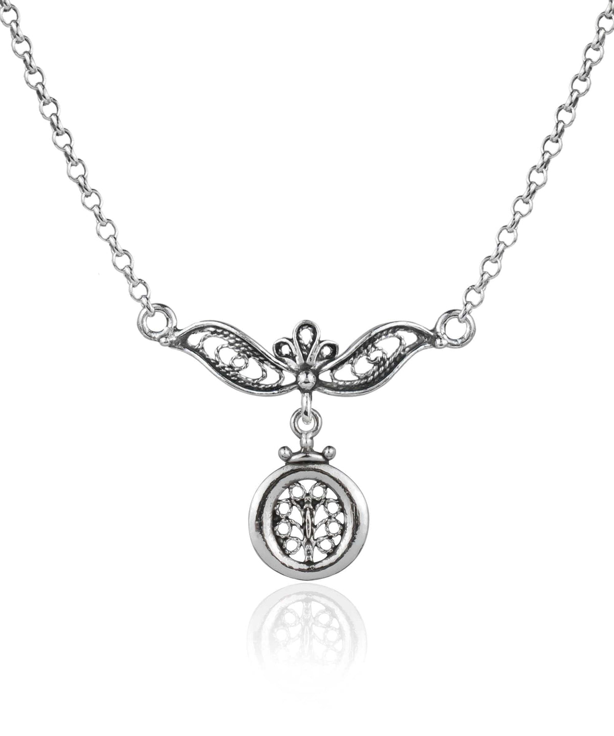Sterling Silver Tree of Life Filigree Choker Necklace
