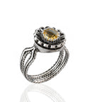 Citrine Filigree Sterling Silver Ring