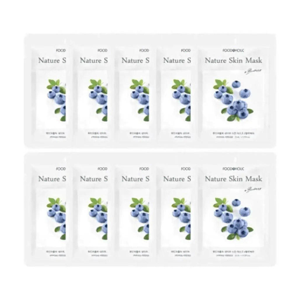 Foodaholic Nature Skin Blueberry Radiance Sheet Masks – 10 Pack