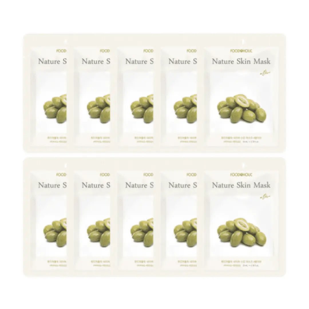 Foodaholic Nature Skin Olive Nourishing Sheet Masks – 10 Pack