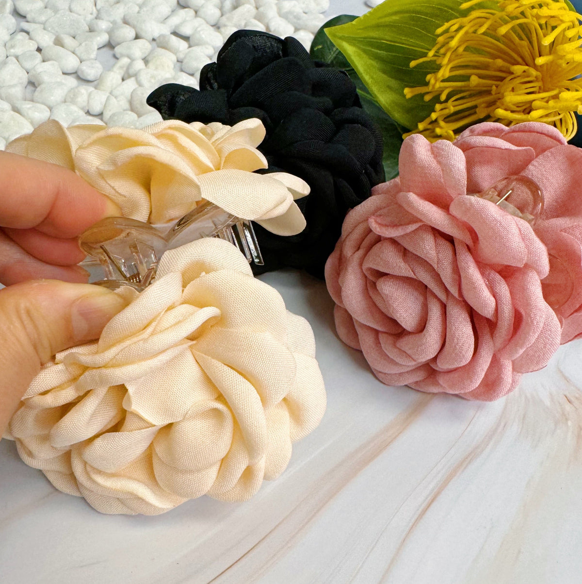 May Rose Double Sided Floral Hair Claw
