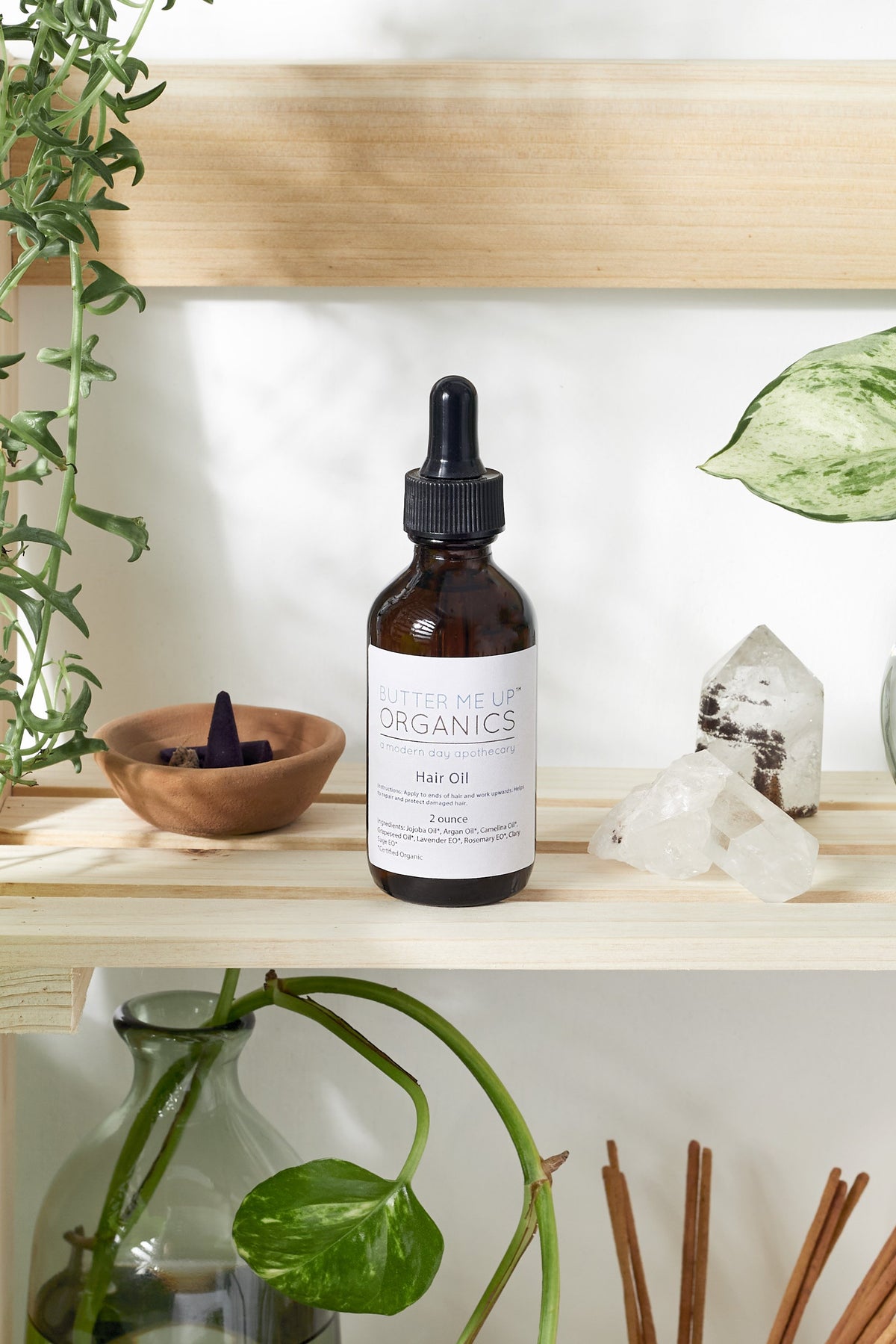 Organic Hair Oil – Argan, Jojoba & Camelina Oil for Shine & Smoothness