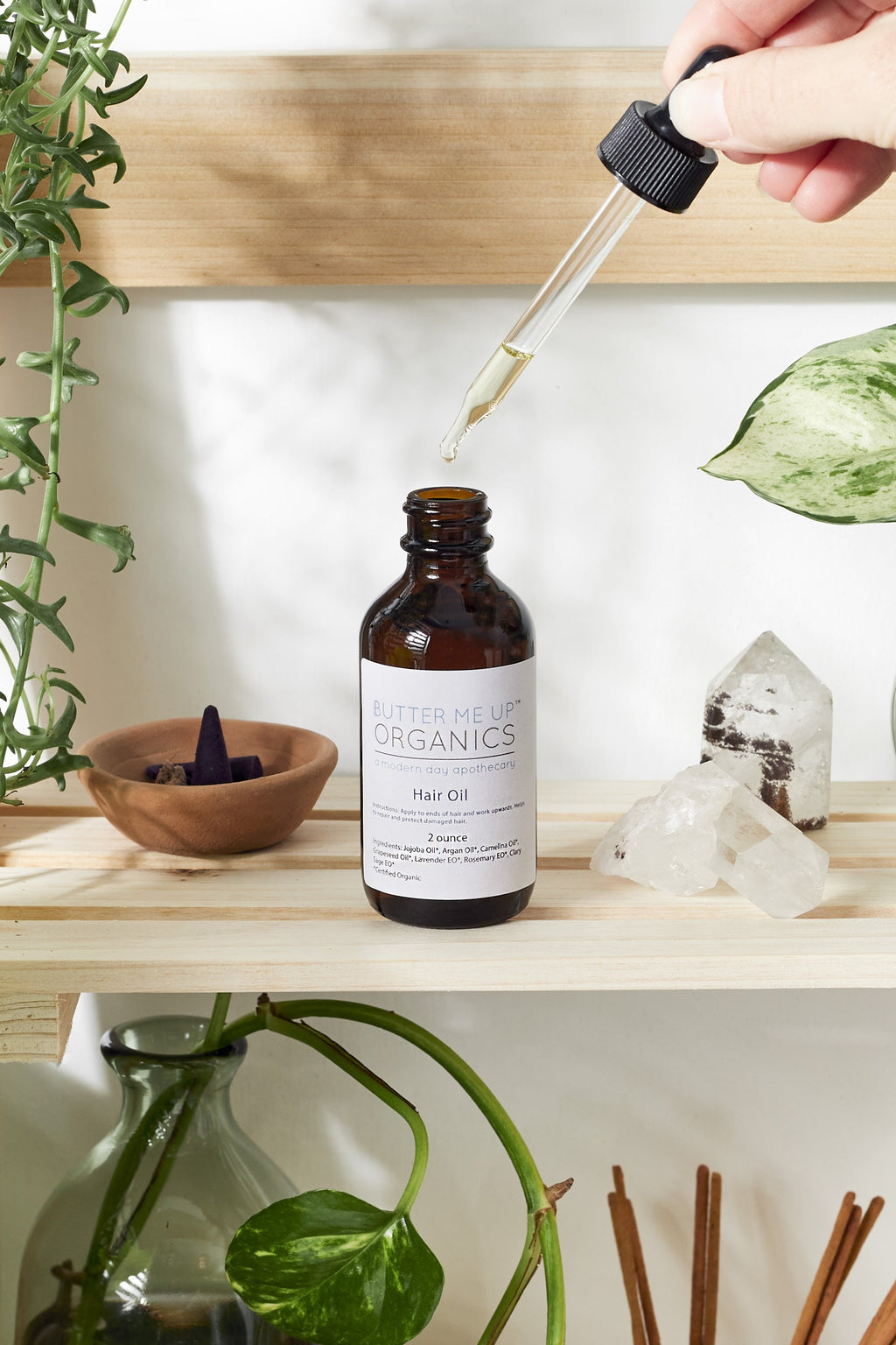 Organic Hair Oil – Argan, Jojoba & Camelina Oil for Shine & Smoothness