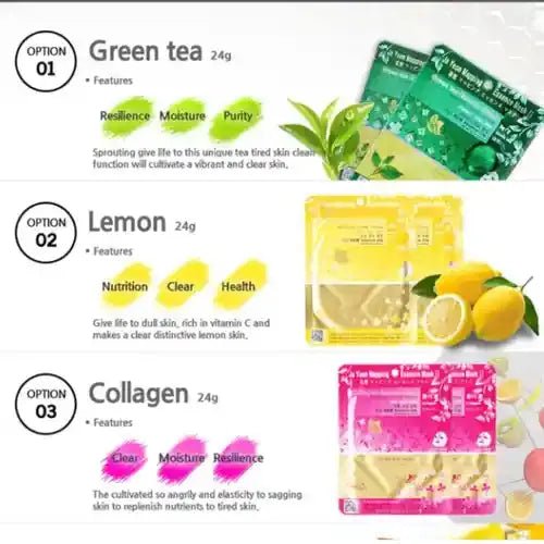 Ja Yeon Mapping Lemon Nourishing Sheet Masks – 5 Pack