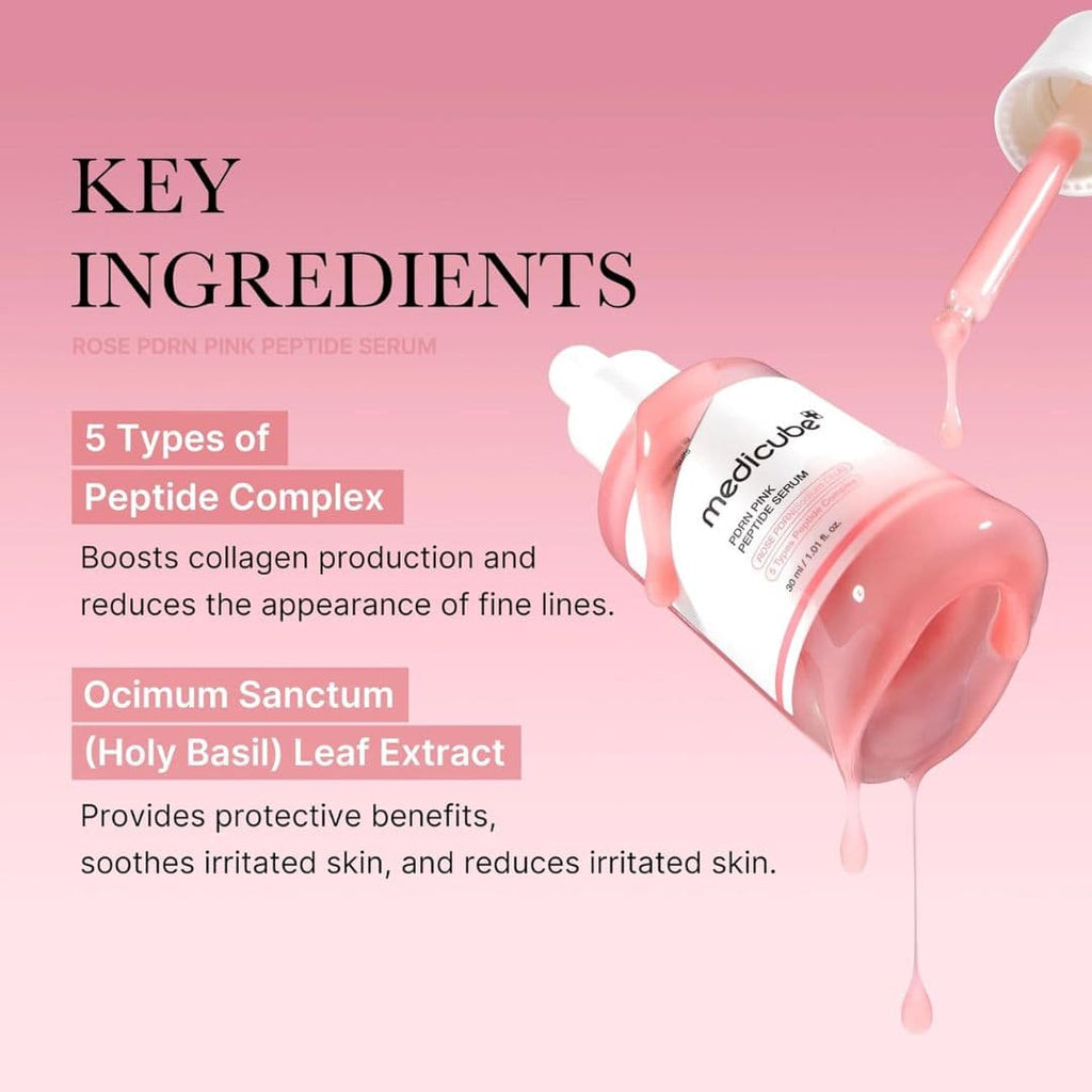Medicube PDRN Pink Peptide Serum – 3 Pack | 3 × 30mL