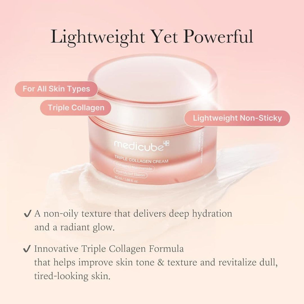 Medicube Triple Collagen Cream – 3 Pack | 3 × 50 mL