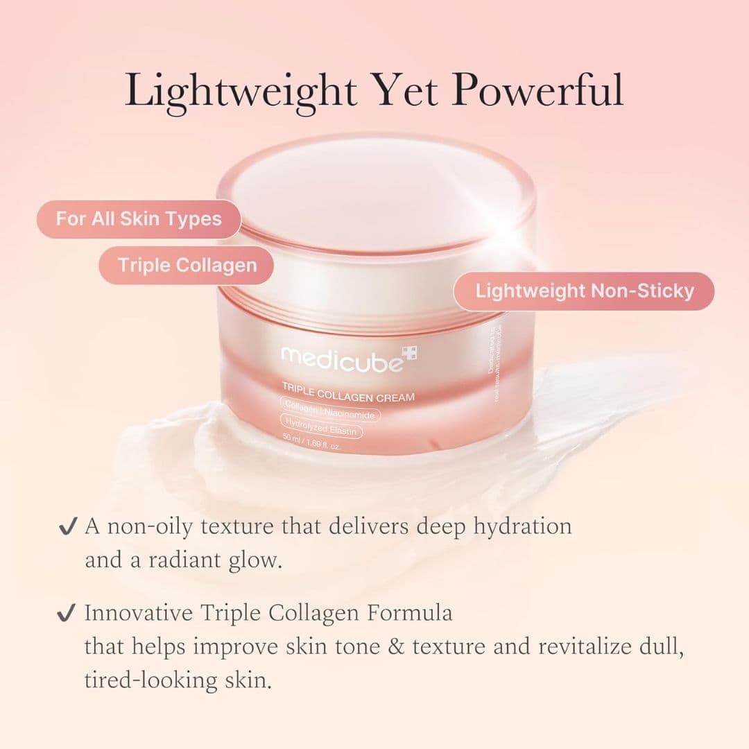 Medicube Triple Collagen Cream – 3 Pack | 3 × 50 mL