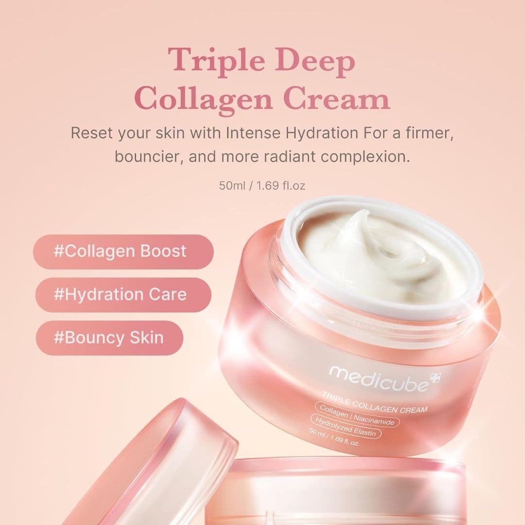 Medicube Triple Collagen Cream – 3 Pack | 3 × 50 mL