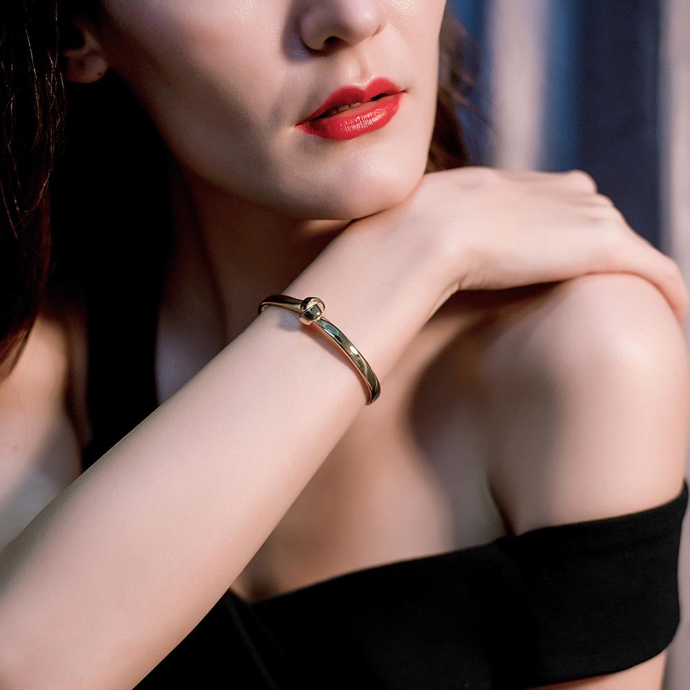 Love Knot Gold Cuff Bracelet