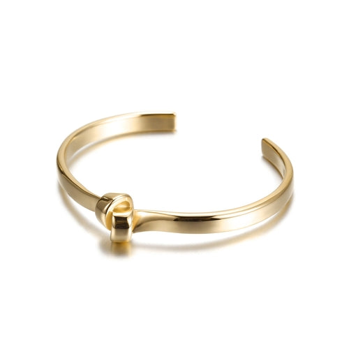 Love Knot Gold Cuff Bracelet