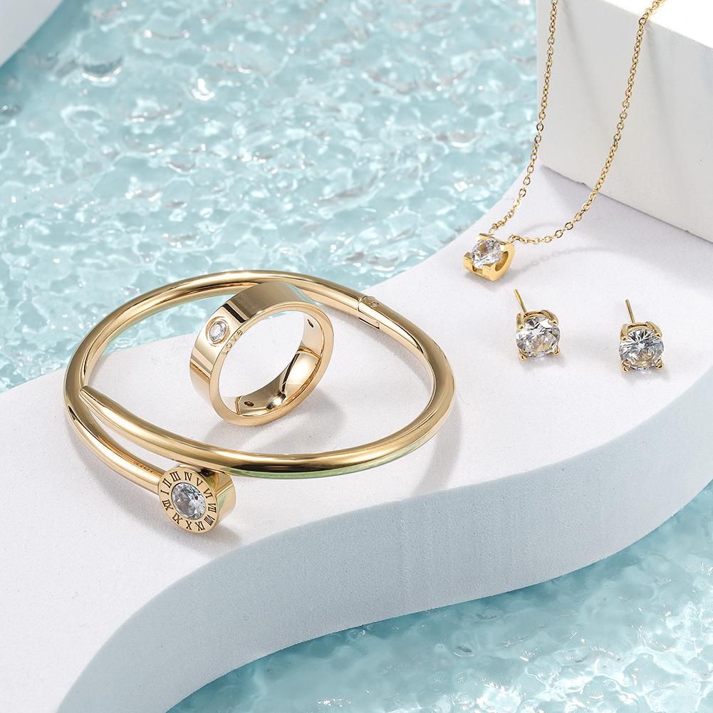 Cubic Zirconia Jewelry Set – 4 Pieces
