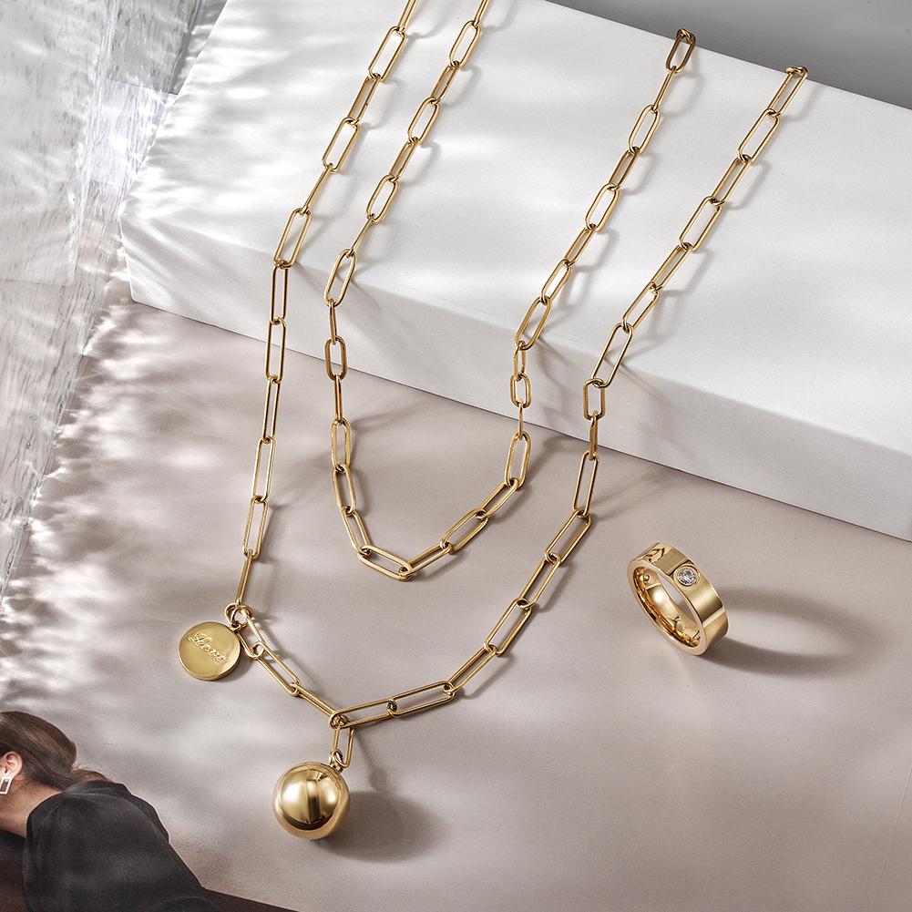 Linear Link Jewelry Set – 3 Pieces
