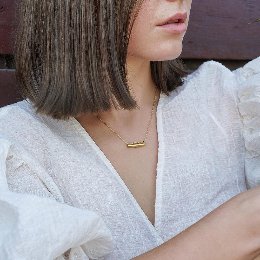 Wire Gold Jewelry Set – Necklace, Bangle & Hoops
