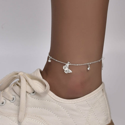 Butterfly Boho Anklet Bracelet With Adjustable Chain