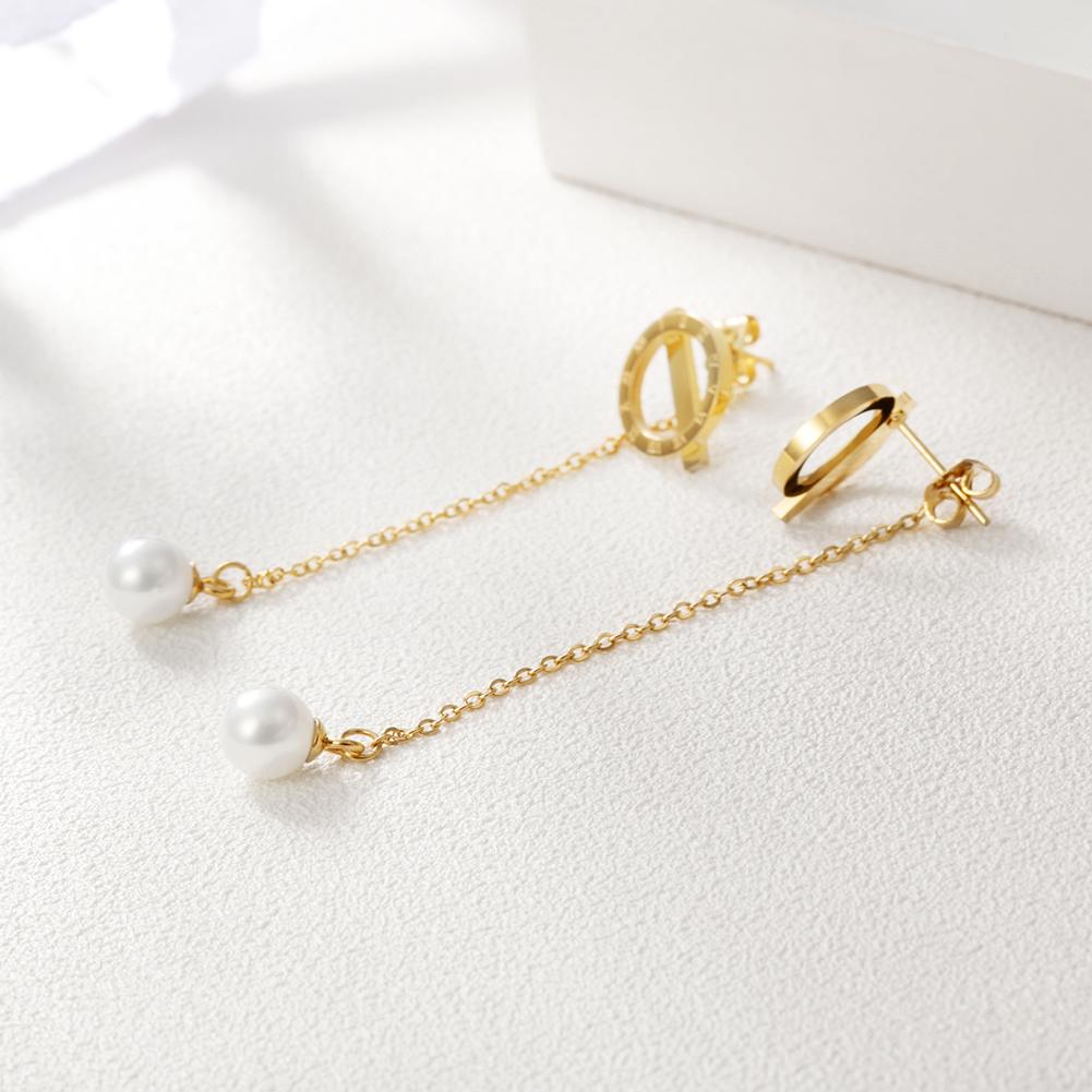 Pearl Front & Back Dangle Earrings
