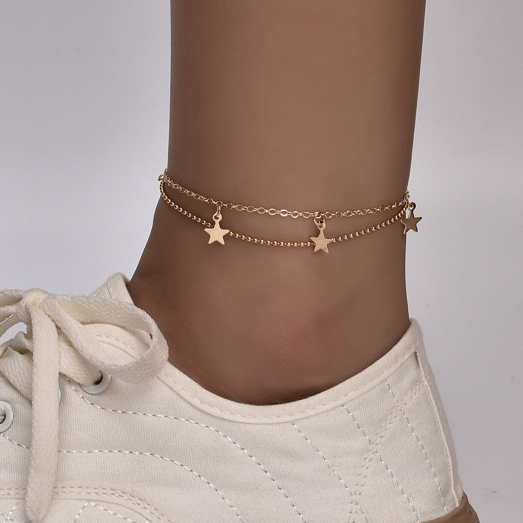 Butterfly Boho Anklet Bracelet With Adjustable Chain