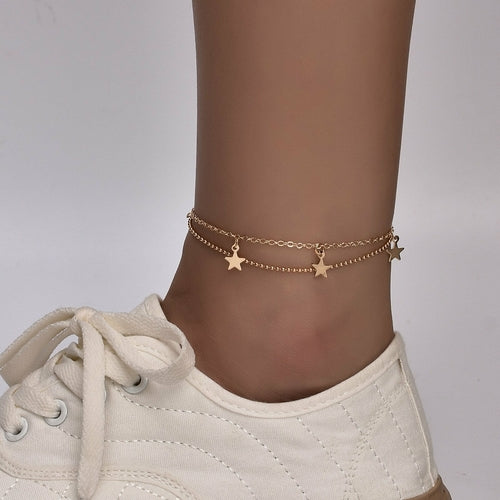 Butterfly Boho Anklet Bracelet With Adjustable Chain