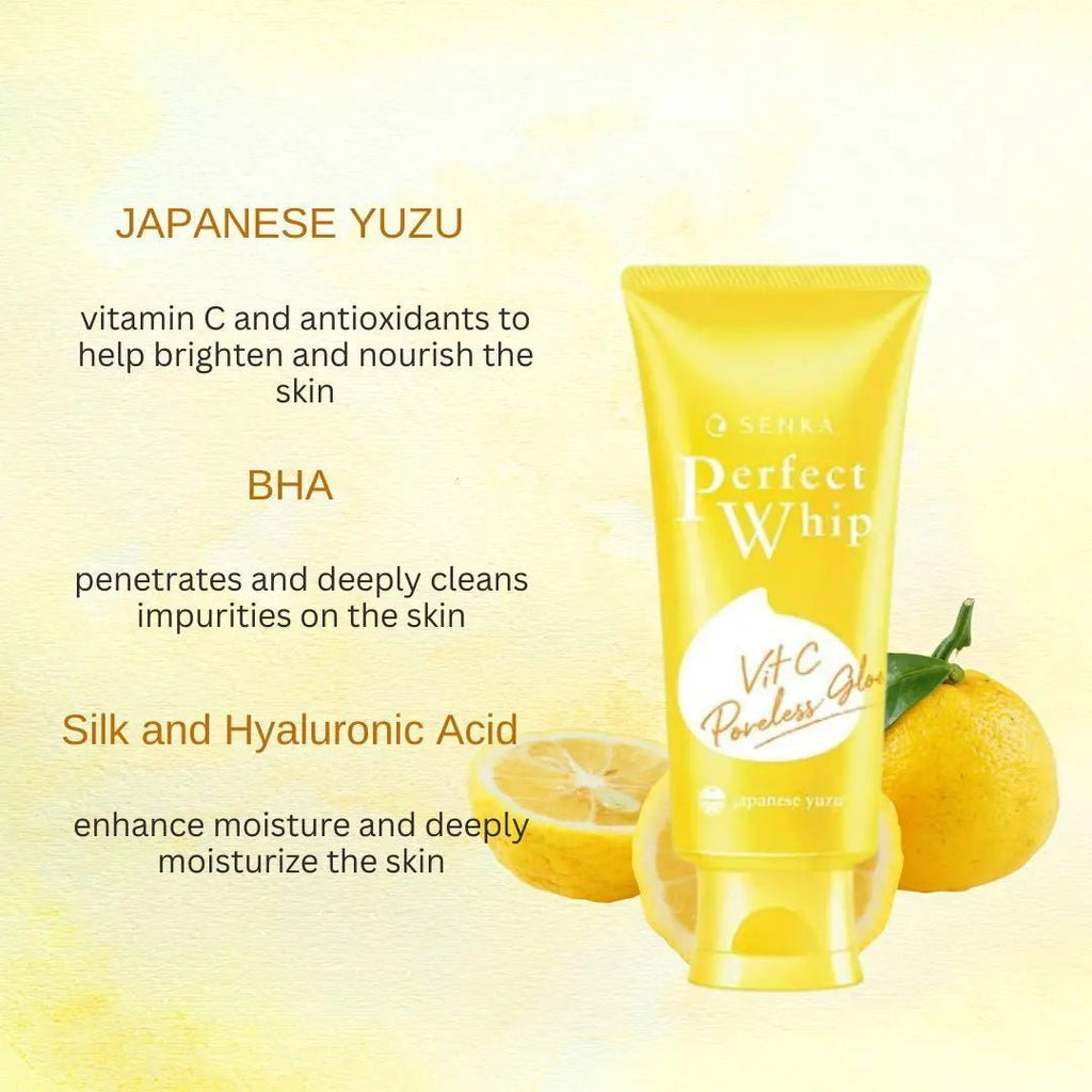 SENKA Perfect Whip Vitamin C Poreless Glow Facial Cleanser – 120g