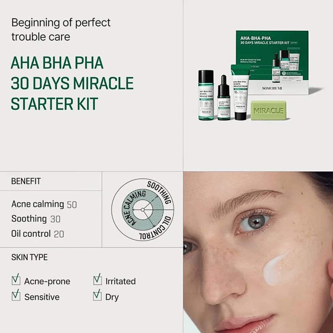 SOME BY MI AHA-BHA-PHA 30 Days Miracle Starter Kit – 4-Piece Set