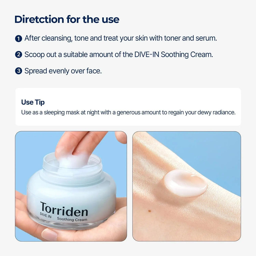 Torriden DIVE-IN Hyaluronic Acid Soothing Cream 3-Pack – 3 × 100ml