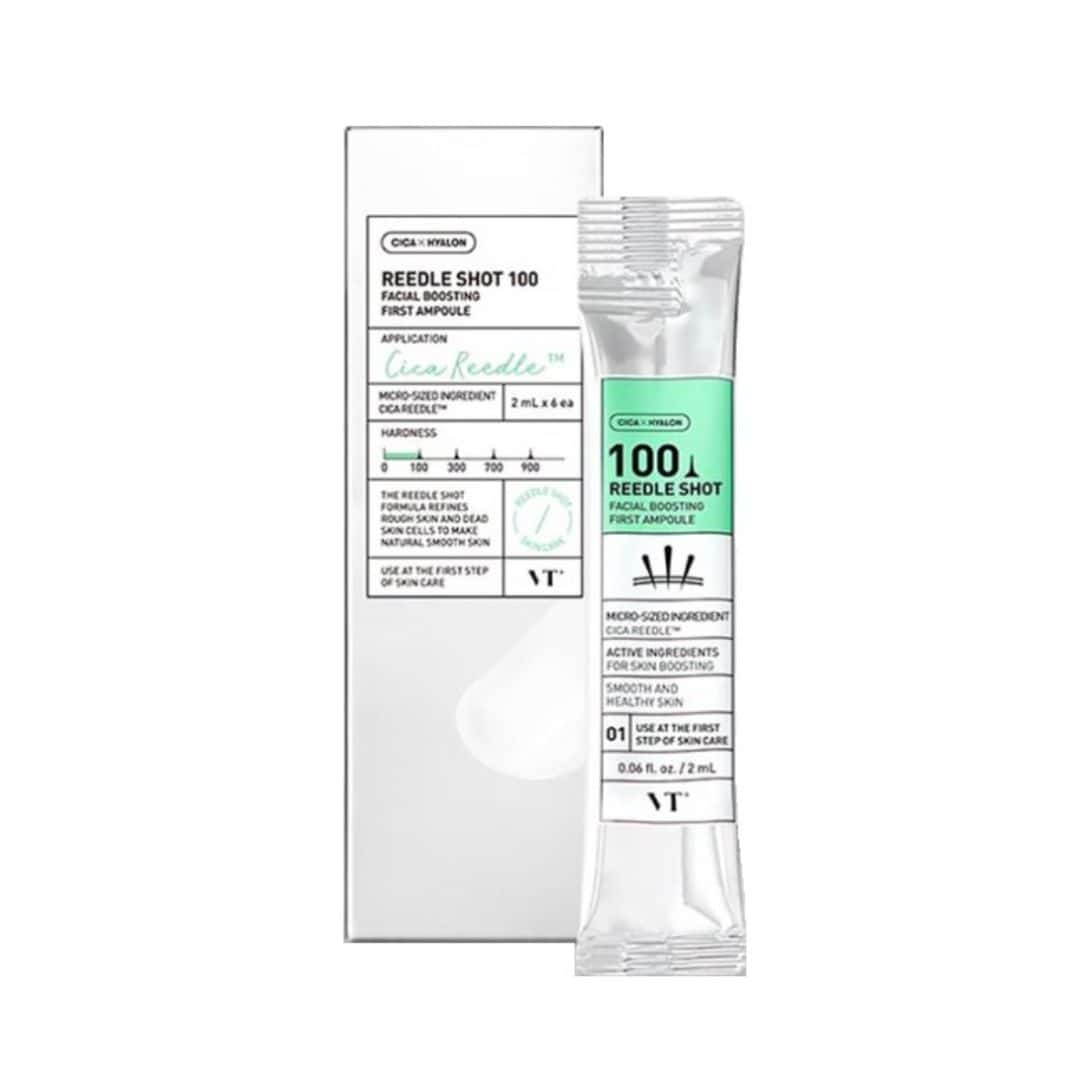 VT Reedle Shot 100 Facial Boosting Ampoule – 2 mL × 6