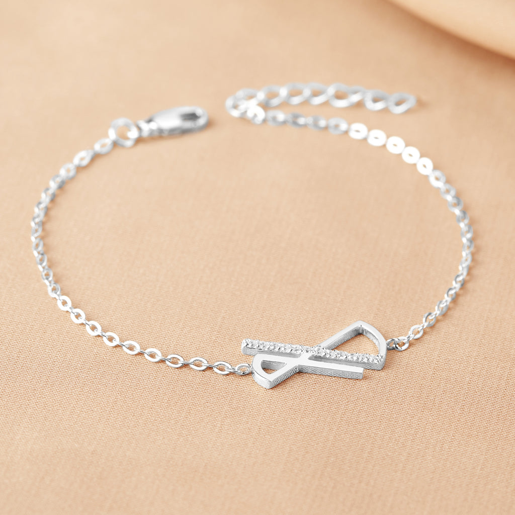 Infinity Charm Sterling Silver Bracelet
