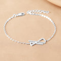 Infinity Charm Sterling Silver Bracelet