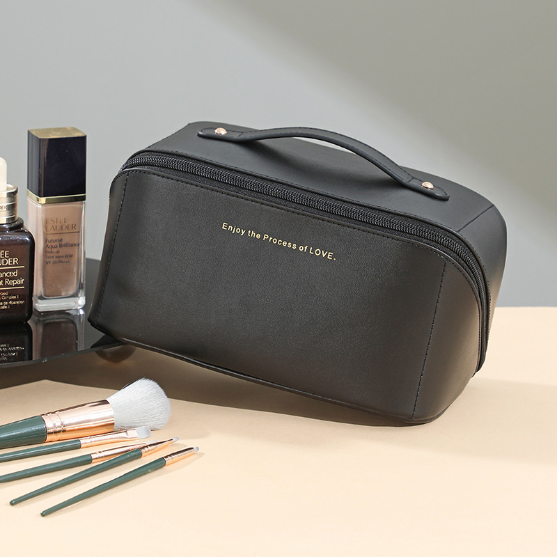 PU Leather Cosmetic Bag – Travel Makeup & Toiletry Organizer