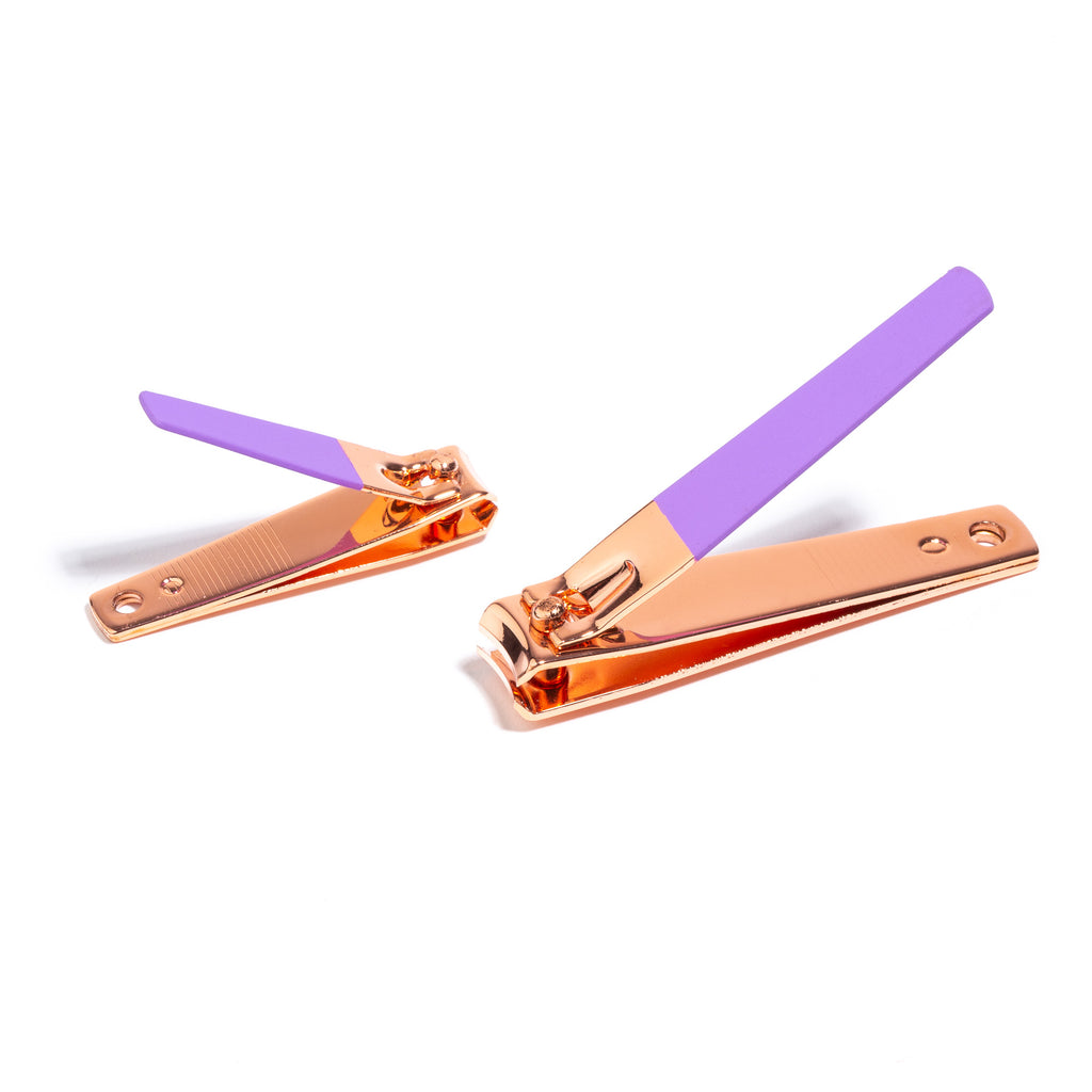 Almost Famous Clip It Nail Clipper Duo – Rose Gold 2-Piece Set