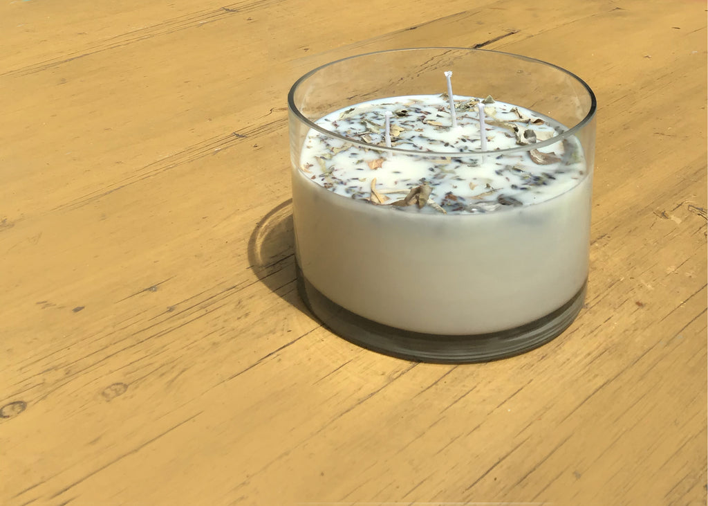 Lavender & White Sage 3-Wick Soy Candle – 42 oz