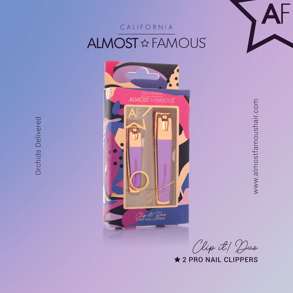 Almost Famous Clip It Nail Clipper Duo – Rose Gold 2-Piece Set