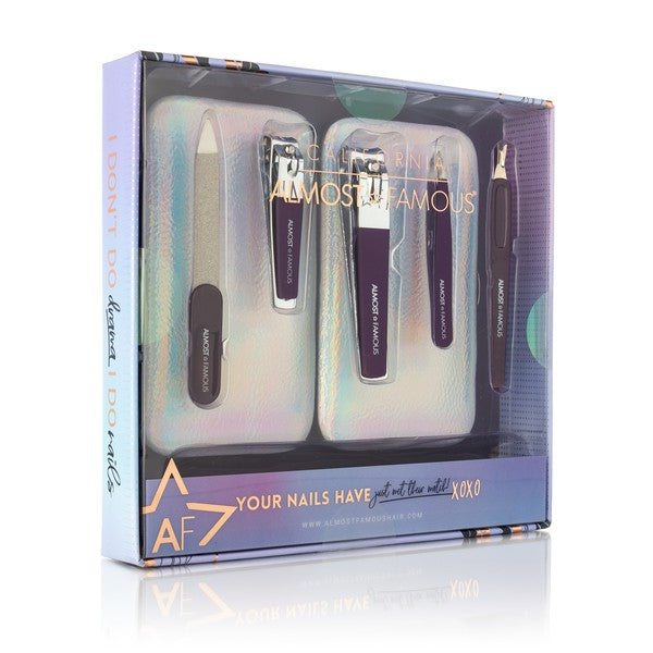 Almost Famous Deluxe Manicure Kit – 5-Piece Set with Travel Case
