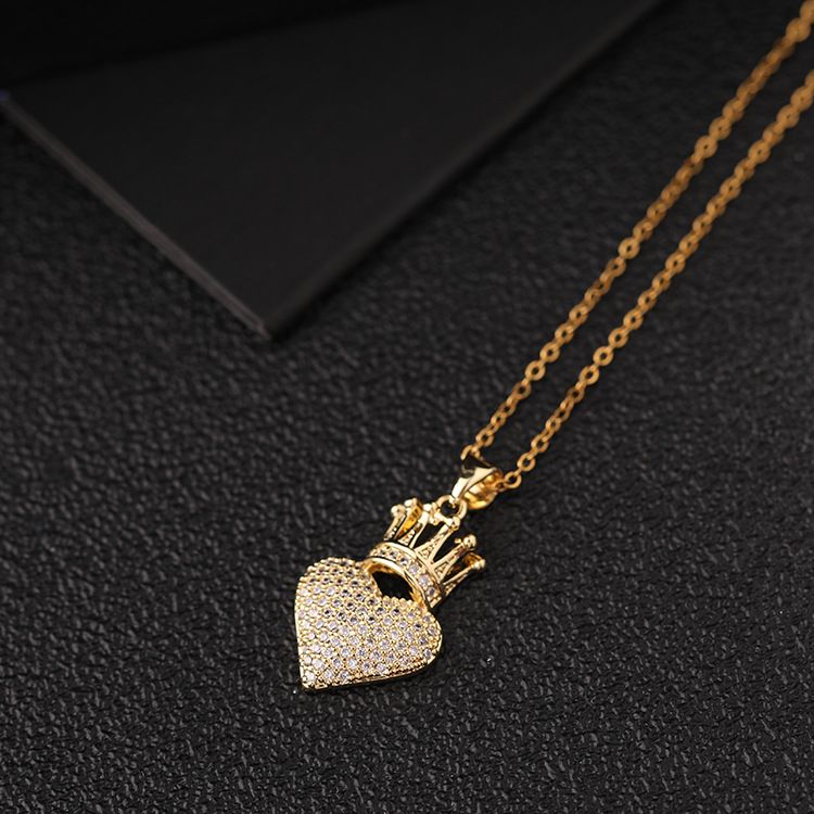 Love Crown Heart Necklace