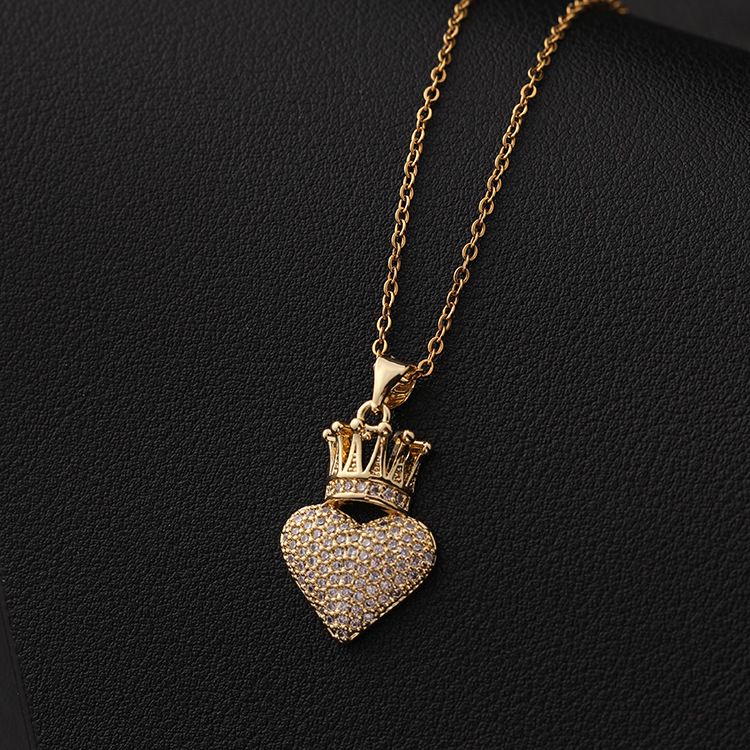 Love Crown Heart Necklace
