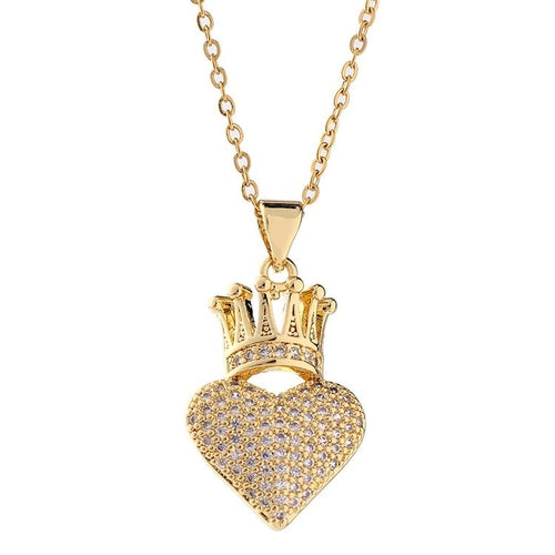 Love Crown Heart Necklace