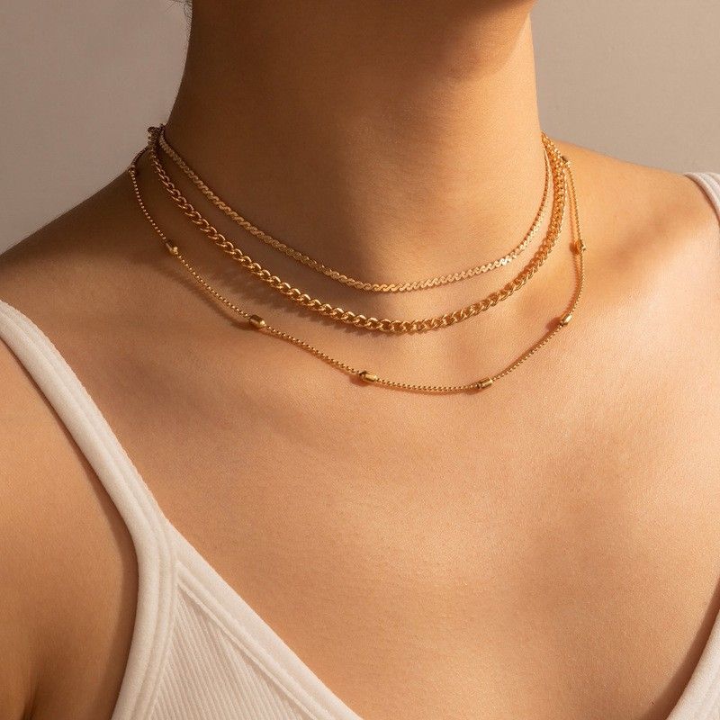 PAVOI 14K Gold Plated Snake Chain Necklace
