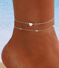 Double-Layer Heartbeat Anklet