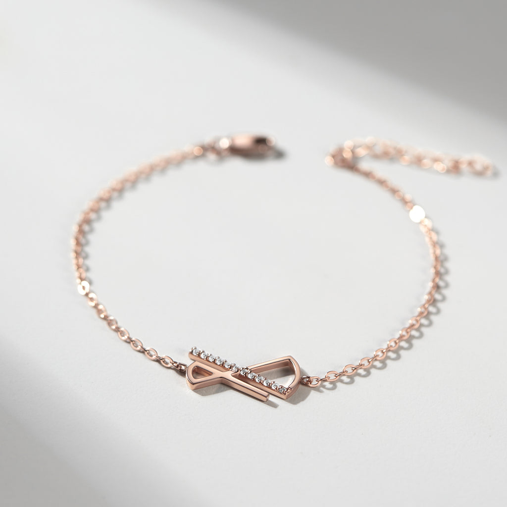Infinity Charm Sterling Silver Bracelet