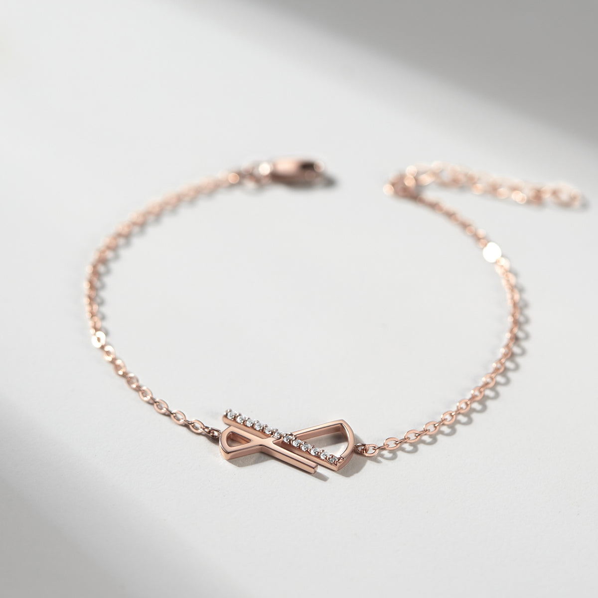 Infinity Charm Sterling Silver Bracelet
